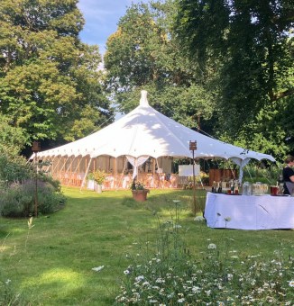 Rustic Petal Pole Marquees for Hire | Fairytale Marquees | Available in Bedfordshire, Hertfordshire, Buckinghamshire and Cambridgeshire