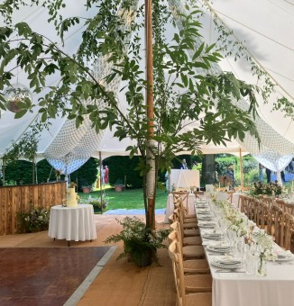 Rustic Petal Pole Marquees for Hire | Fairytale Marquees | Available in Bedfordshire, Hertfordshire, Buckinghamshire and Cambridgeshire